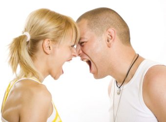 couple yelling at each other