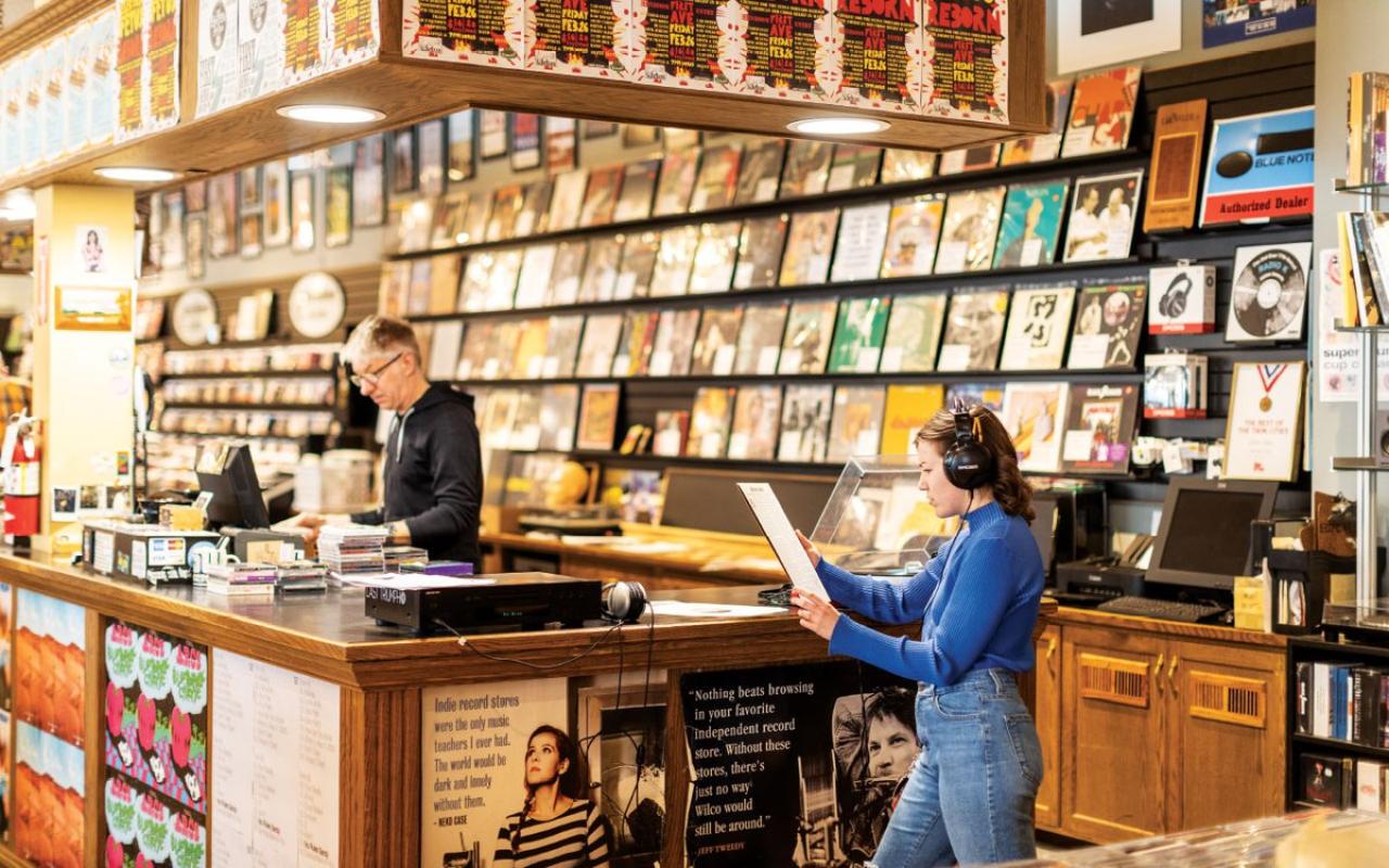 Vinyl Shopping and Beer at Electric Fetus